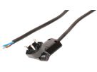 Câble secteur 3G1.0 5m noir blindé avec type 12 clip-clap