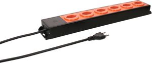 Steckdosenleiste Power Line 6x Typ 13 schwarz/orange 3.0m