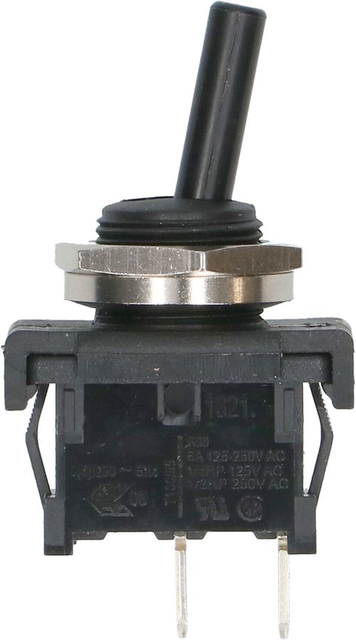 interruttore a bilico 1 pol 6(4) A 250V nero/argento