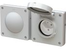 Kombination Drucktaster A/R / Typ 13 Gr.2x1 UP exo IP55 lichtgrau