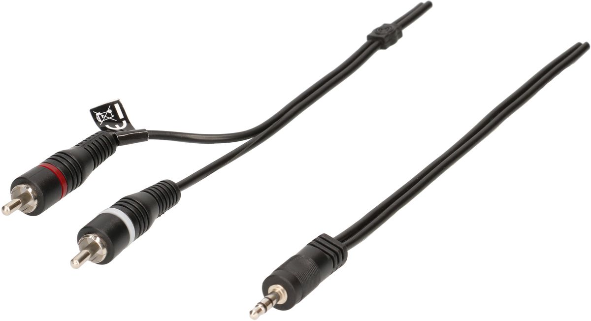 Audio-Y-Adapter-Kabel HQ stereo Klinkenstecker/Cinch-Stecker 5m