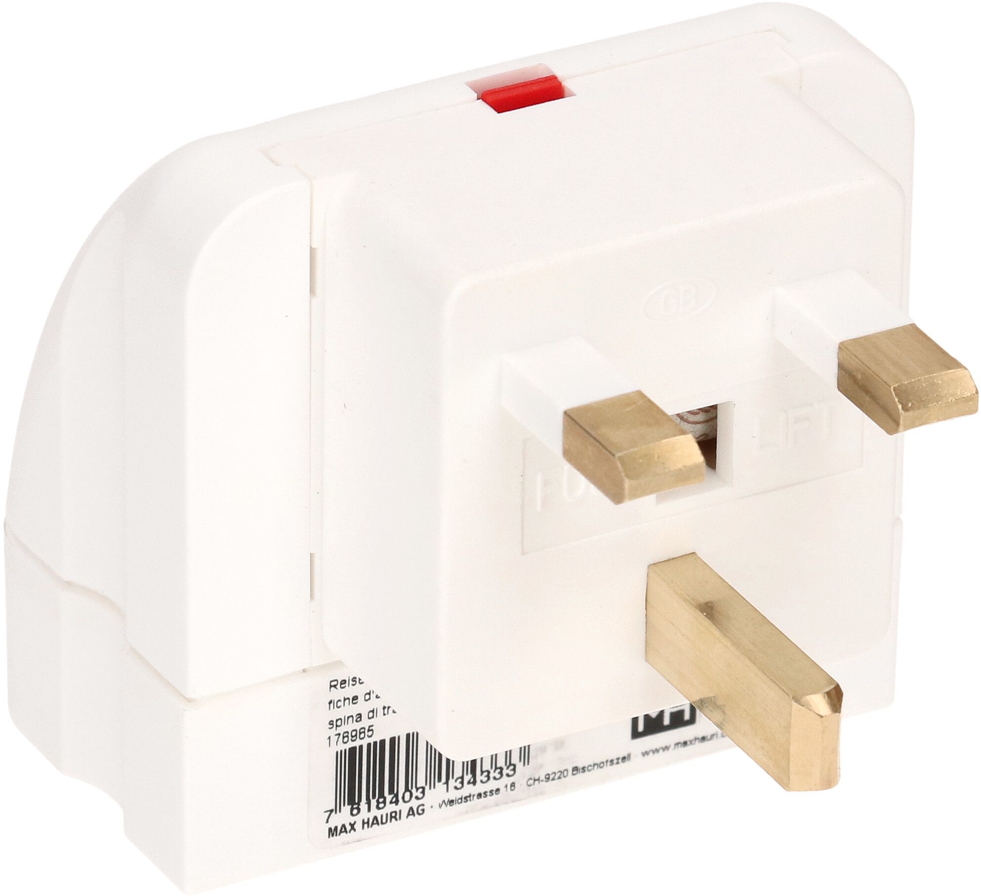 Reiseadapter Grossbritannien / Typ 13 3-polig weiss