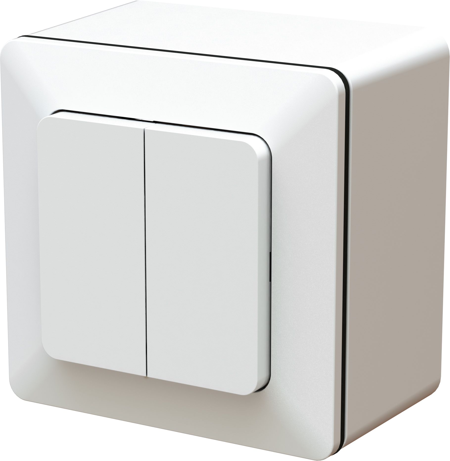 Surface-type wall switch schema 1 priamos white